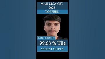 MAH MCA CET 2025 TOPPERS | India