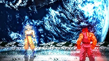 Goku TP V3 (all form) VS Ryu V2 in Jump Force Mugen