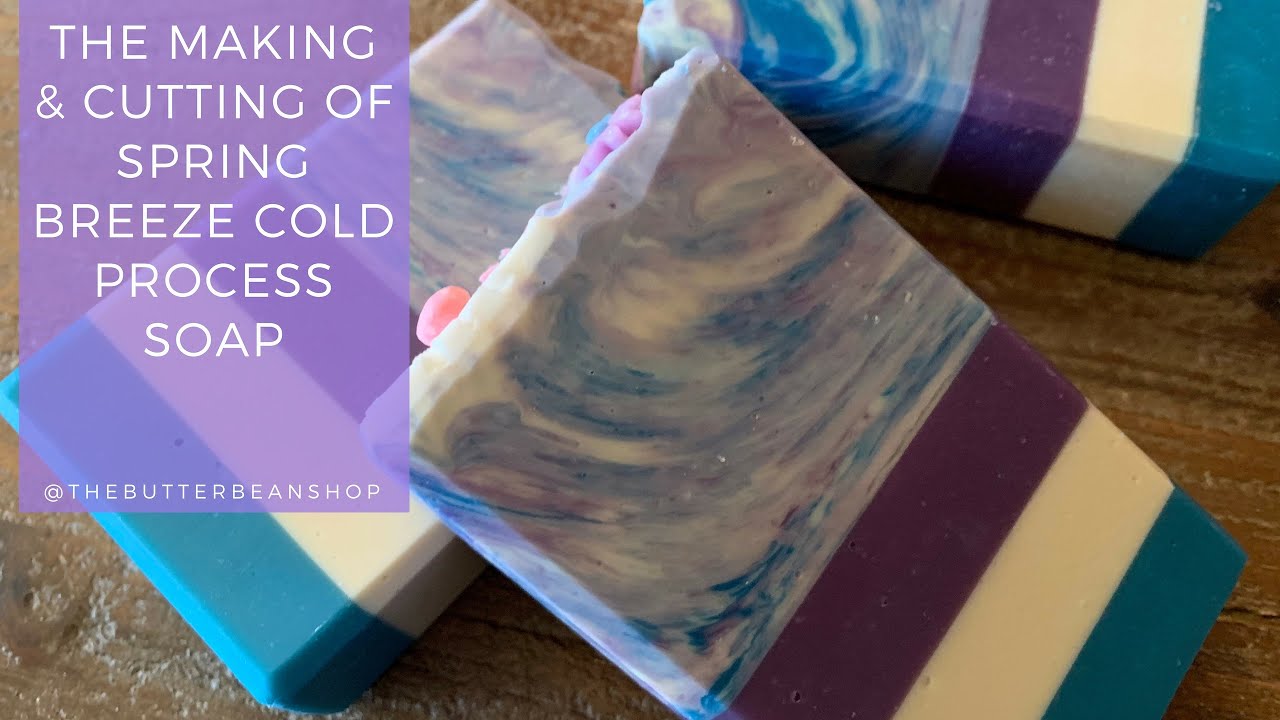 The Making and Cutting of Spring Breeze Cold Process Soap - YouTube