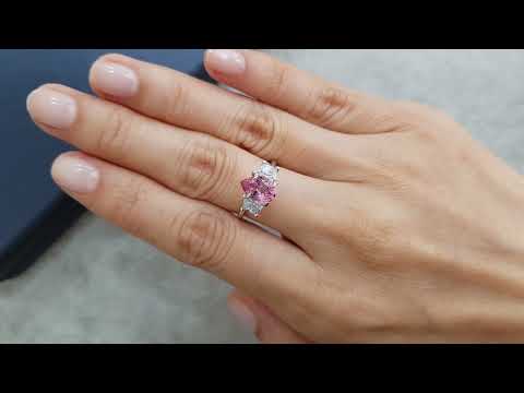 Rare Pamir pink spinel in pear cut 1.40 ct Video  № 3