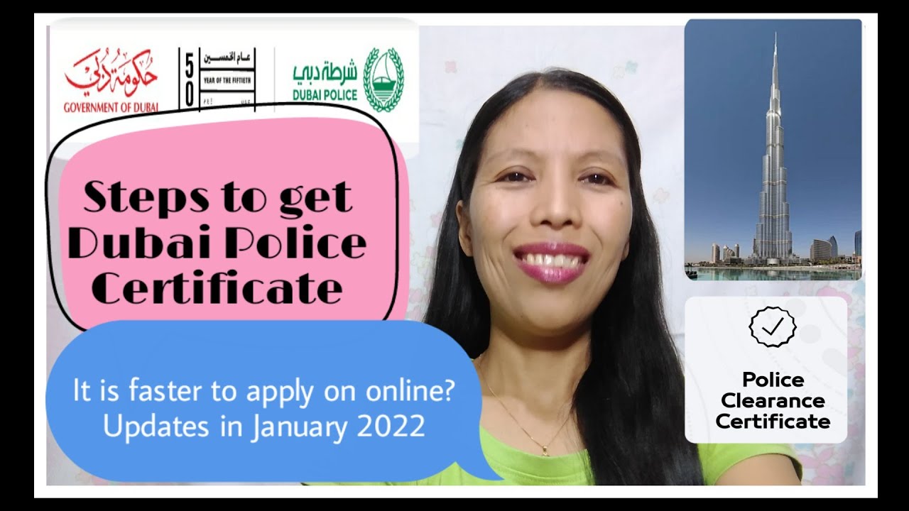 How To Get The Dubai Police Clearance Certificate Online YouTube