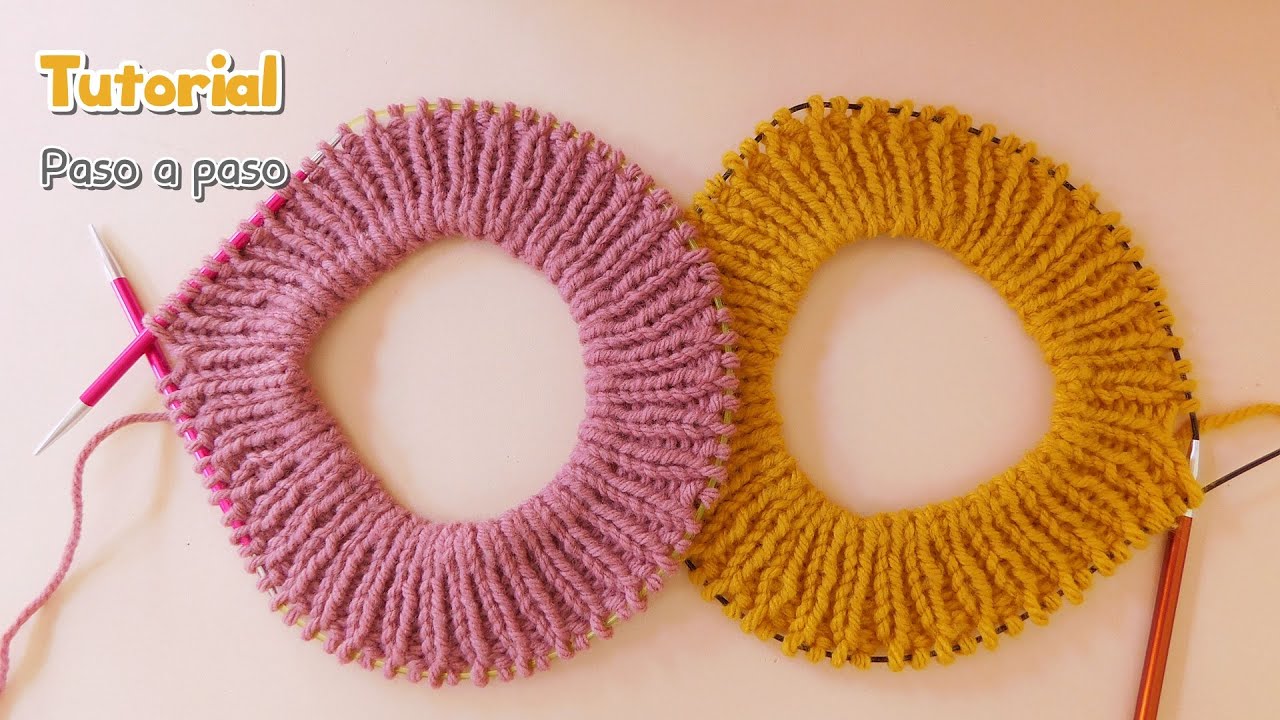 Como realizar Montaje Tubular Circular 1x1 Dos agujas, palitos, tricot. Curso Principiantes. Parte 1