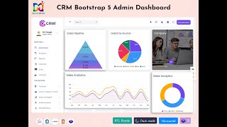 CRM Software Dashboard for Sales Tracking, Lead Management & Client Engagement Insights