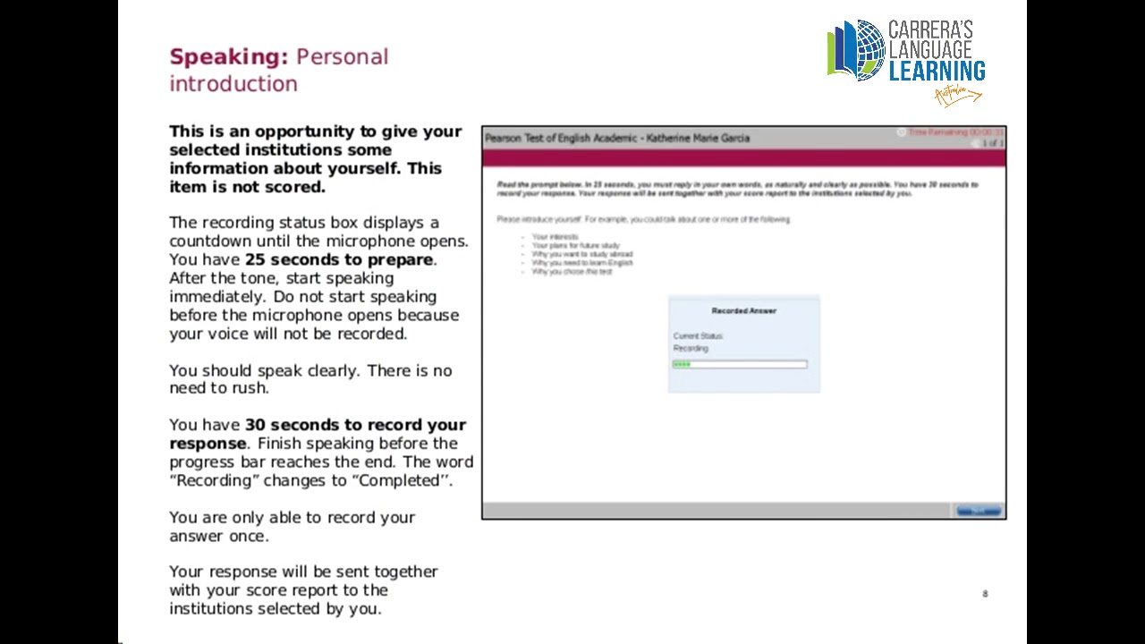 pte personal introduction sample response real students real