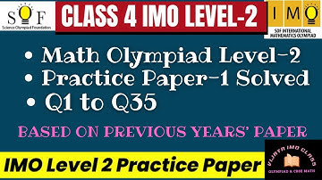 SOF IMO Level 2 Practice Paper-1 Solved for Class 4 Students?#imoclass4
