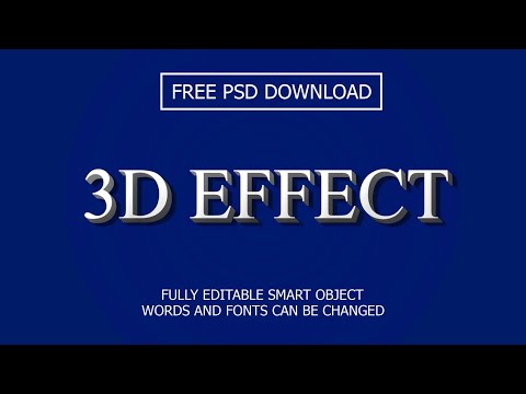 3D Editable Text Effect in Photoshop | Free PSD File Download