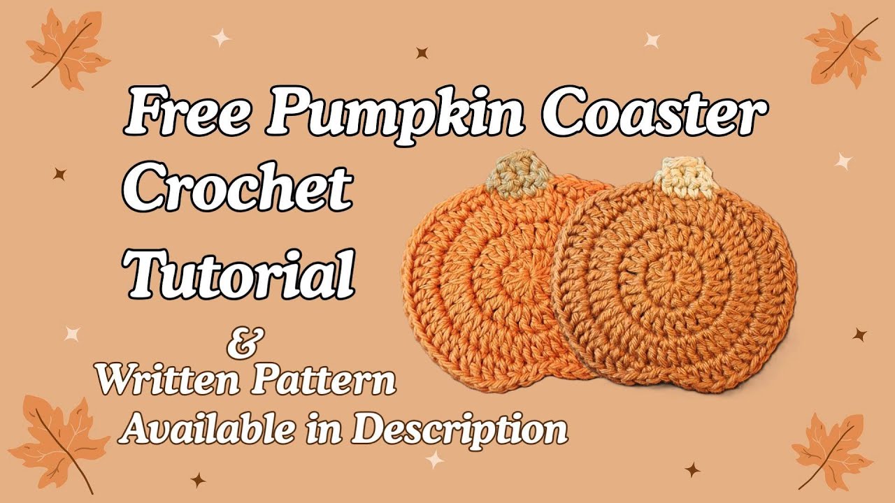 Crochet Pumpkin Coaster Tutorial