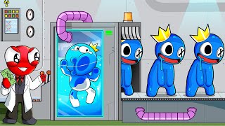 Who is Blue? - Professor Red Builds a Servant Cloning Machine - Rainbow Friends Animation