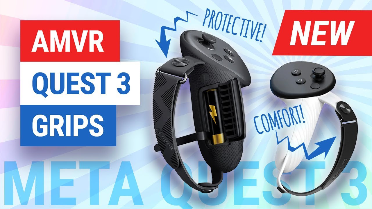 AMVR Meta Quest 3 Controller Silicone Grips & Knuckle Straps