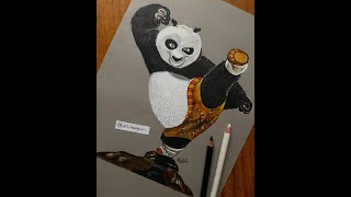 Kungfu Panda Colourpencil Sketch Po Nikhil Ladwa