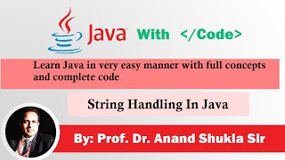 String Handling in Java part 1/2.