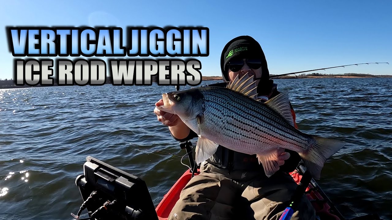 Vertical Jigging for Wipers in the Kayak With Ice Fishing Rods