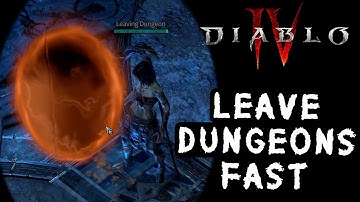 How To Leave Dungeons Fast in Diablo 4 (Teleport to Dungeon Entrance)