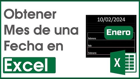 Obtener nombre de mes de una fecha en Excel
