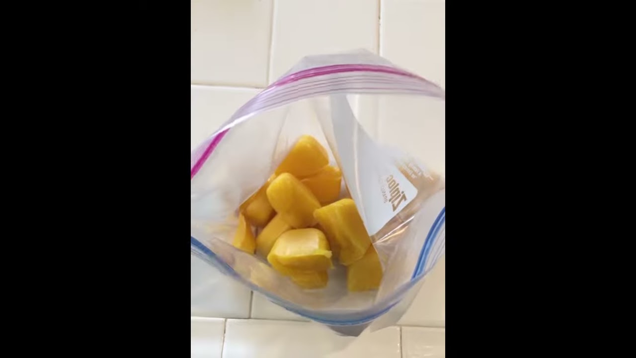Mango Cubes for Smoothies