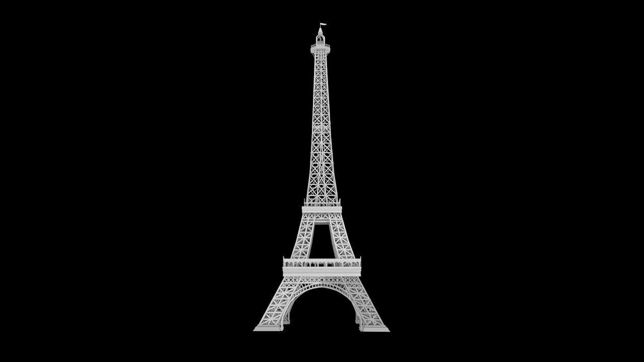 3D Eiffel Tower Animation - YouTube