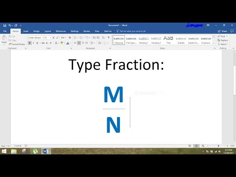 Video: How To Put A Fraction In Word