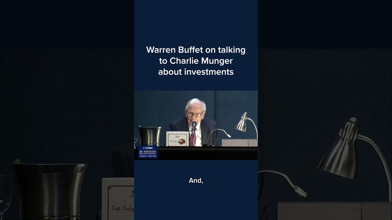 Warren Buffett on talking to Charlie Munger about investments