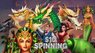 Two Requested Slots and one Extra with $100 in each and up to $10 Spinning 