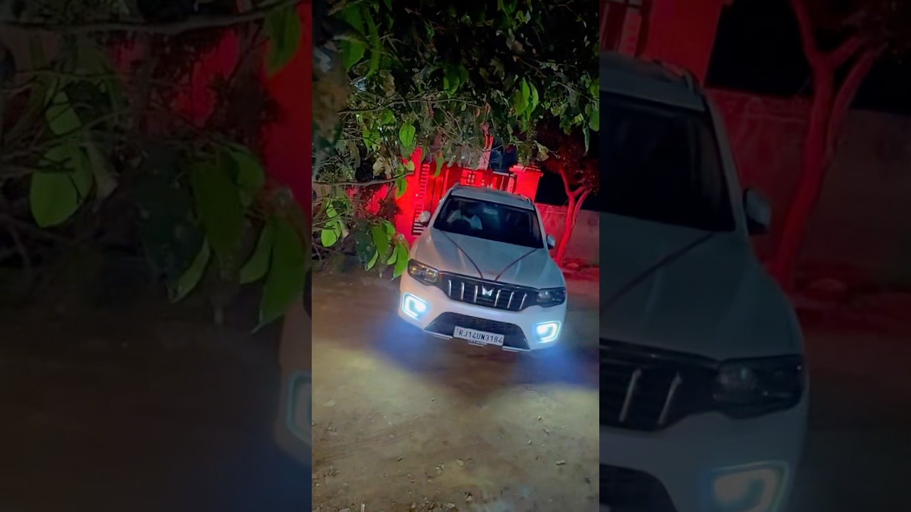 Night view cars parking in Home 