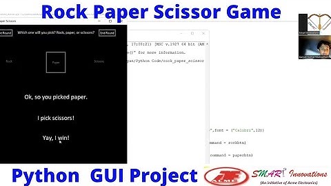 Rock Paper Scissor Python GUI Project Using Tkinter Module By Our Student - Aaryan Mansukhani