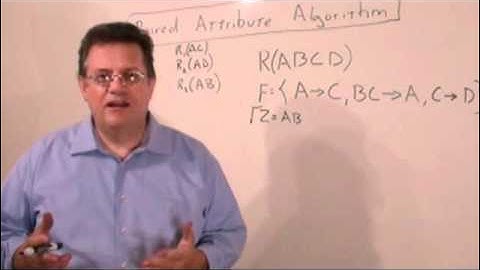 UHCL 34a Graduate Database Course - BCNF Paired Attribute Algorithm - Part 2