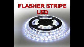 دائرة إلكترونية لفلاش شريط إضاءة لييد بإستعمال - flasher circuit for LED stripe using - BD139