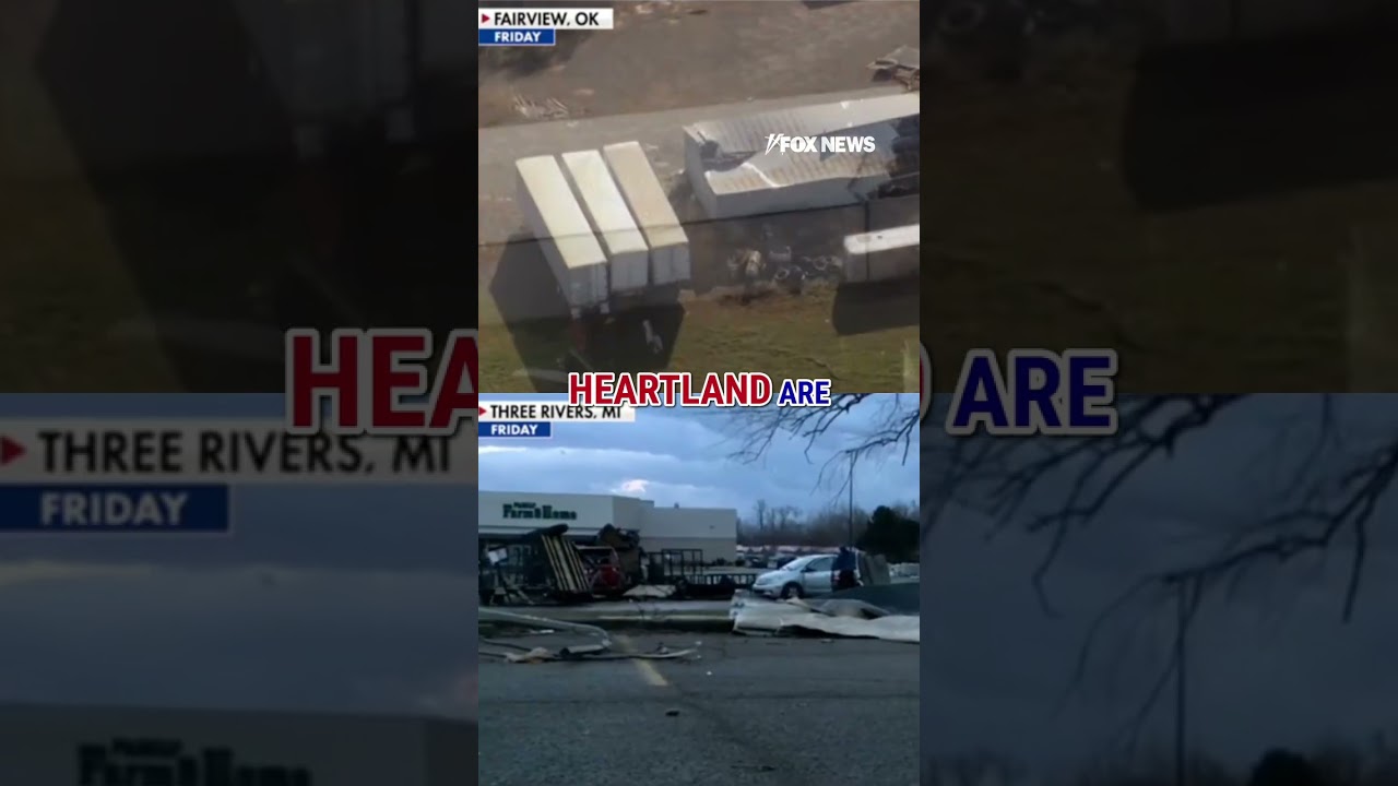 Eight dead, 12 injured after tornadoes rip through Michigan, Oklahoma #shorts
