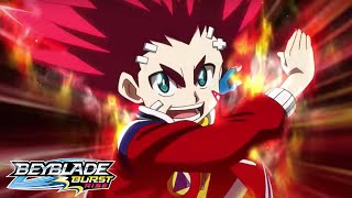 BEYBLADE BURST RISE Episode 14 Part 2 : Turbo Battle! Aiger vs Delta!