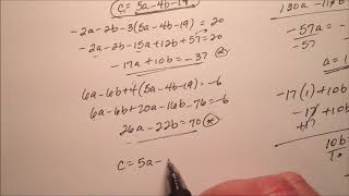 Using Substitution to Solve a Linear System with 3 Equations (Example)