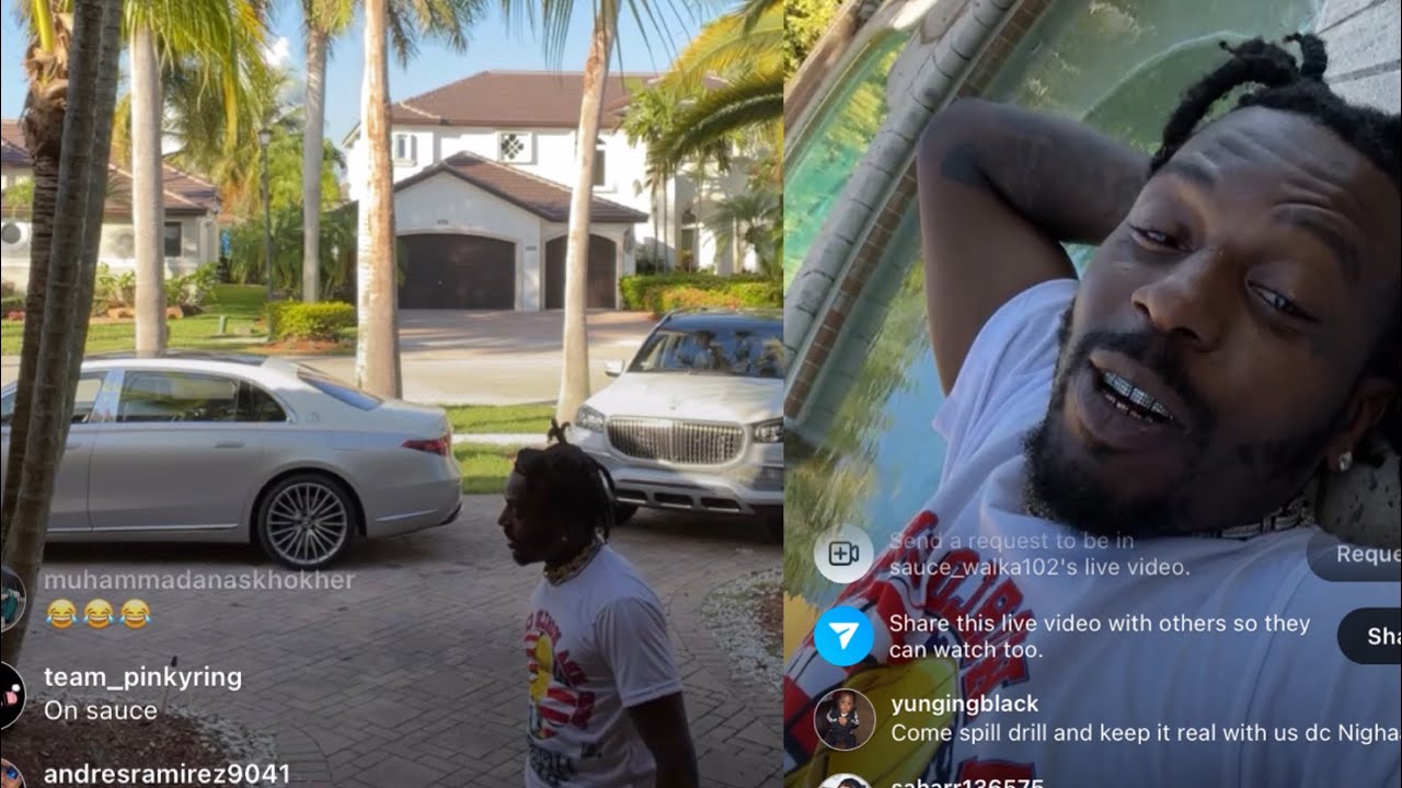 Sauce walka enjoying life , showing his new house & whips 🔥 YouTube