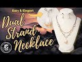 Wire Wrapped Bail - Double Strand Citrine Necklace Set