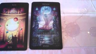 Tarot action, The Moon.  Tune into your dreams for your next creative project. July 12, 2011.mp4