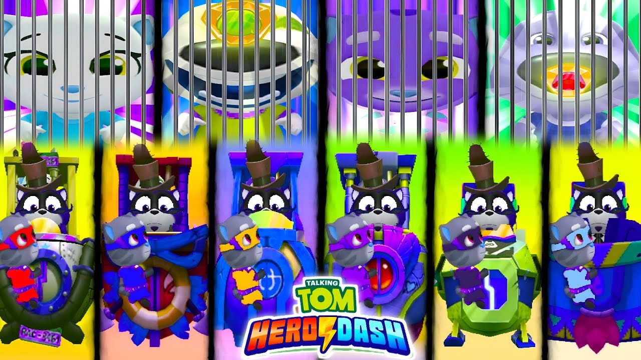 TALKING TOM HERO DASH * COLOUR REACTION WORLD AND 6 SUPER HERO TOM FIGHTS THE ALL WALKTHROUGH BOSSES