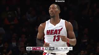 2021.10.27 Heat Vs Nets Bam Adebayo Highlights, 24 Points, 9 Rebounds