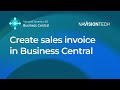 How to create sales invoice in business central