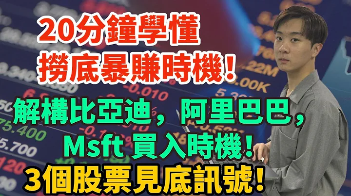 20分钟学懂捞底暴赚时机！解构比亚迪，阿里巴巴，Msft 买入时机！3个股票见底讯号！ - 天天要闻