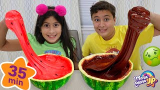  Maria Clara e JP brincam e se divertem com desafios | Compilação de desafios para criança 