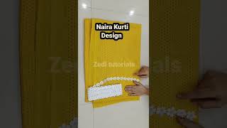 Naira kurti Design DIY/ Chak wali frock suit cutting #zeditutorials #frocksuit #kurti #kurti screenshot 5