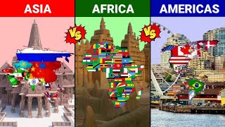 Asia Vs Africa Vs Americas || Continent Comparison 2024 || Versus Kingdom