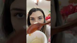 Honey ASMR mouth sounds & spoon eating
