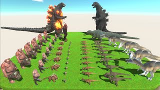 Burning Godzilla Infernal Vs Showa Godzilla Carnivore Dinosaurs - Animal Revolt Battle Simulator