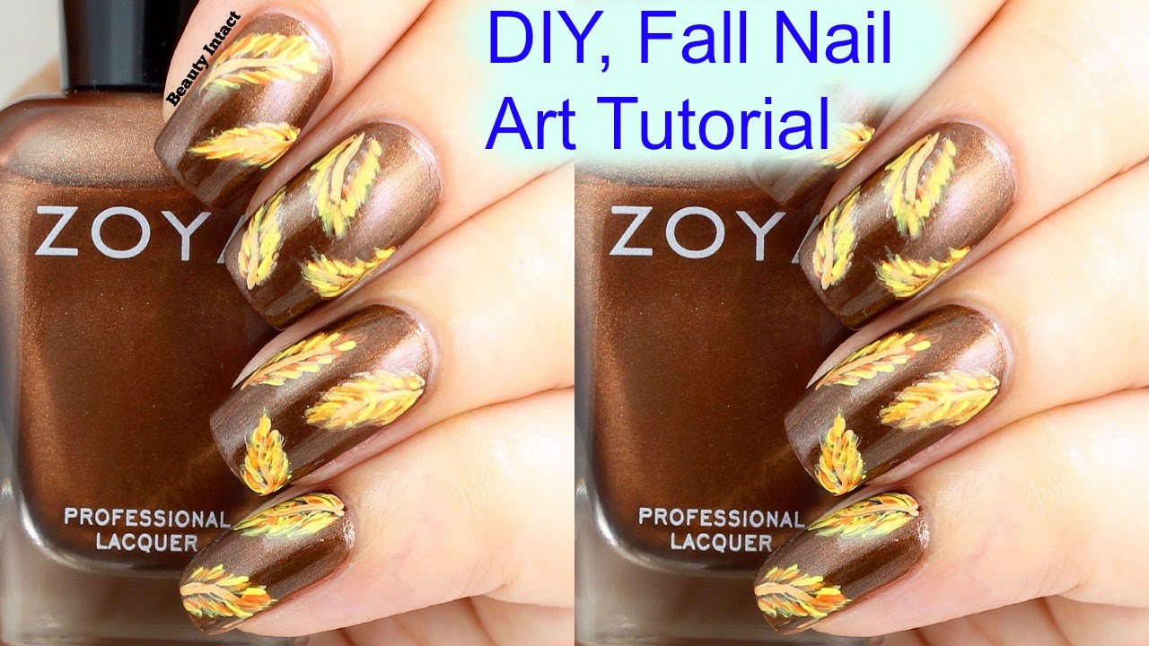 DIY Fall Nail Art Design Tutorial with Household Items - wide 7