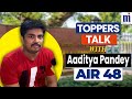 How aaditya pandey air 48upsc2022 cleared upsc cse in his 3rd attempt upsc toppertoppers talk