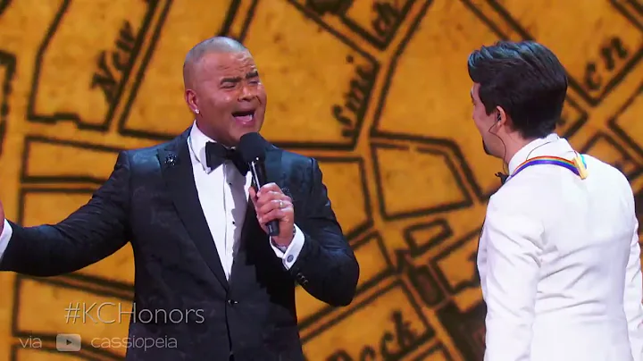 Lin Manuel Miranda and Christopher Jackson perform...