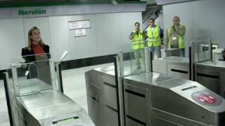 Explicación de cómo pagar en Metro de Sevilla (visita durante las obras)