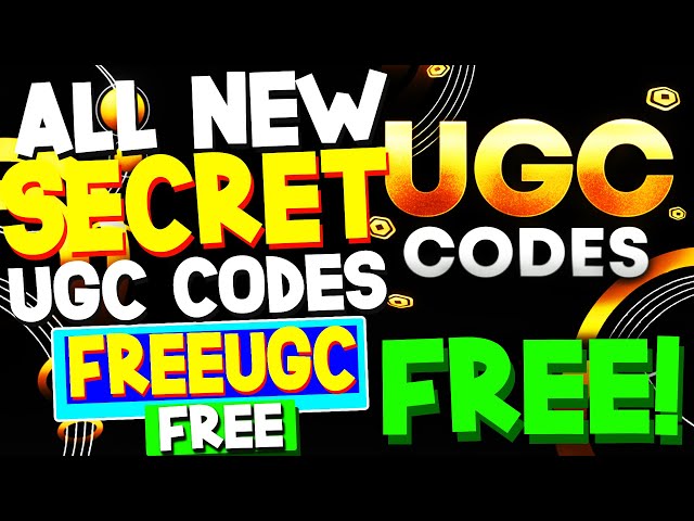 UGC Limited Codes - Roblox