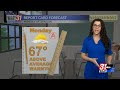 Beautiful, sunny, and warm Monday before widespread rain takes over late week