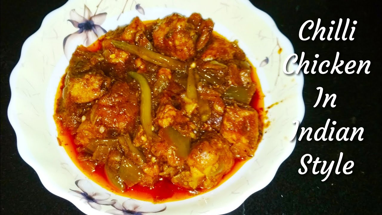 Indian Chilli Chicken/Chilli Chicken in Indian style by Syreen's