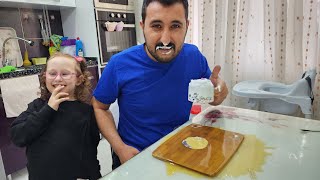 Bahar ve Banu Alya Babasına ters bardak şakası yaptı - دي دي ميدو - لولو | قناة وناسة